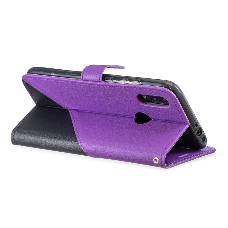 For Xiaomi Redmi 7 Matching Color Frosted Texture Horizontal Flip PU Leather Case with Holder & Card Slots & Lanyard