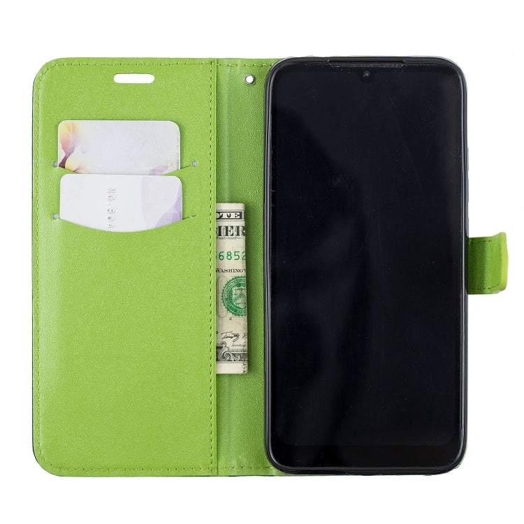 For Xiaomi Redmi 7 Matching Color Frosted Texture Horizontal Flip PU Leather Case with Holder & Card Slots & Lanyard