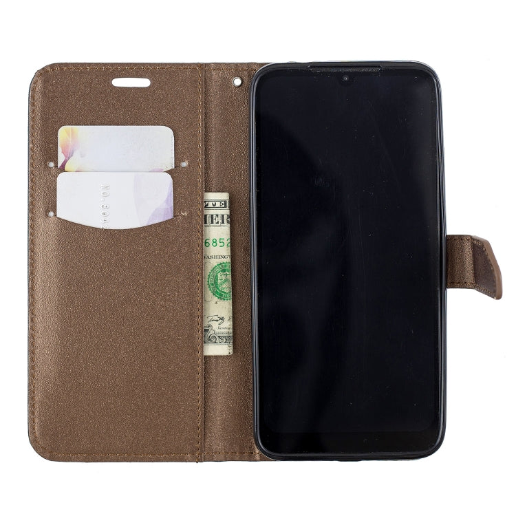 For Xiaomi Redmi Note7 Matching Color Frosted Texture Horizontal Flip PU Leather Case with Holder & Card Slots & Lanyard