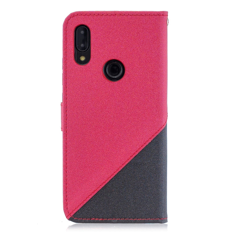For Xiaomi Redmi Note7 Matching Color Frosted Texture Horizontal Flip PU Leather Case with Holder & Card Slots & Lanyard