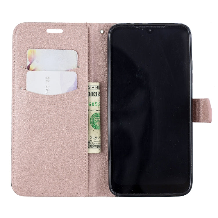 For Xiaomi Redmi Note7 Matching Color Frosted Texture Horizontal Flip PU Leather Case with Holder & Card Slots & Lanyard