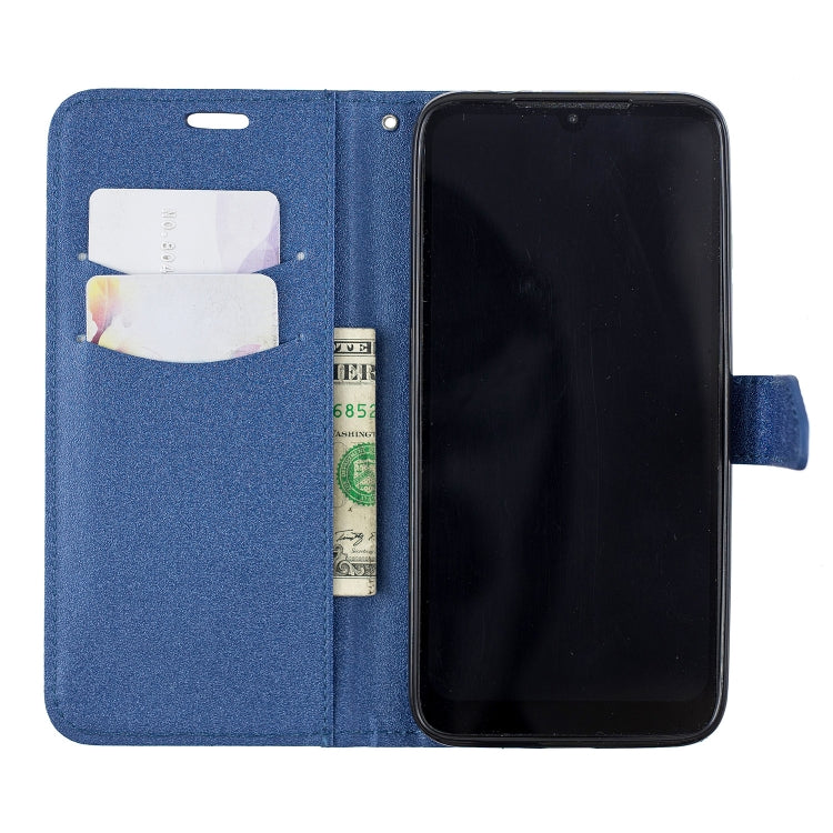 For Xiaomi Redmi Note7 Matching Color Frosted Texture Horizontal Flip PU Leather Case with Holder & Card Slots & Lanyard