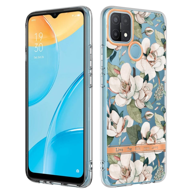 For OPPO A15 / A15S Flowers and Plants Series IMD TPU Phone Case