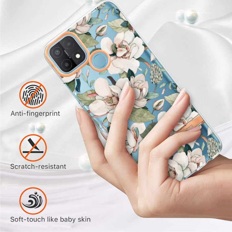 For OPPO A15 / A15S Flowers and Plants Series IMD TPU Phone Case