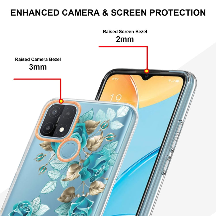 For OPPO A15 / A15S Flowers and Plants Series IMD TPU Phone Case