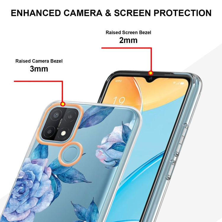 For OPPO A15 / A15S Flowers and Plants Series IMD TPU Phone Case