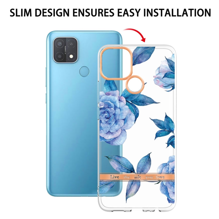 For OPPO A15 / A15S Flowers and Plants Series IMD TPU Phone Case