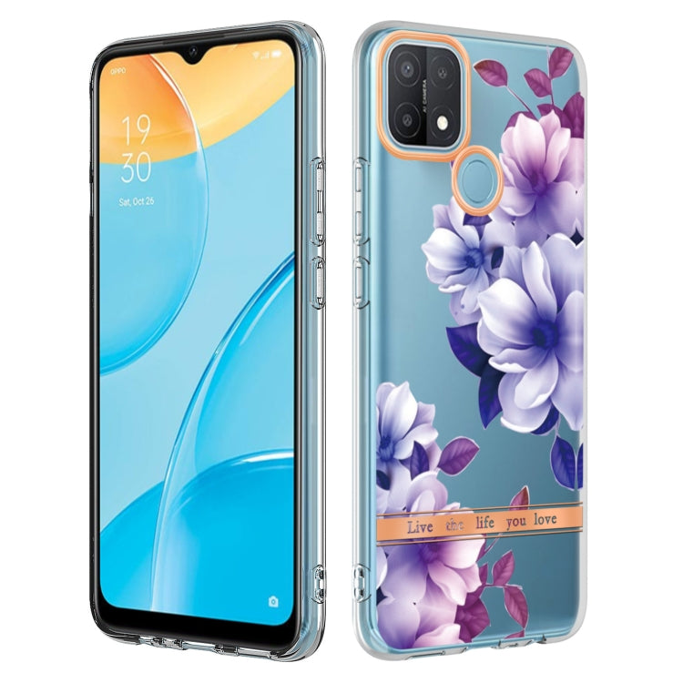 For OPPO A15 / A15S Flowers and Plants Series IMD TPU Phone Case