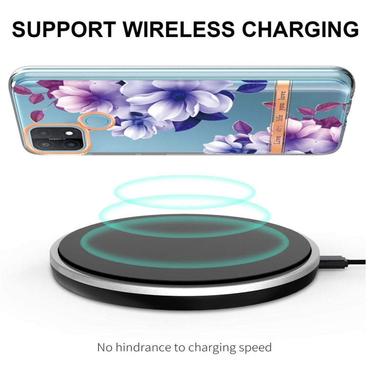 For OPPO A15 / A15S Flowers and Plants Series IMD TPU Phone Case