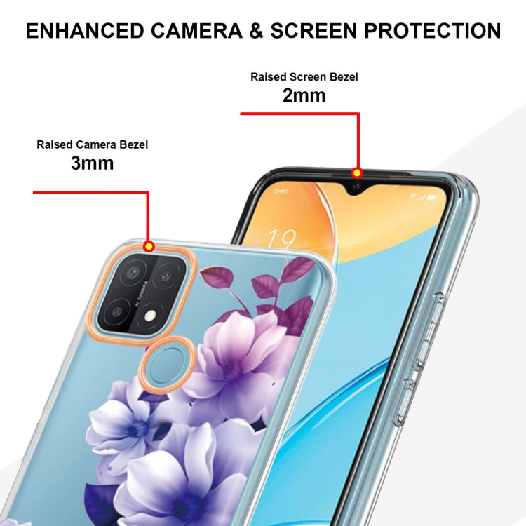 For OPPO A15 / A15S Flowers and Plants Series IMD TPU Phone Case