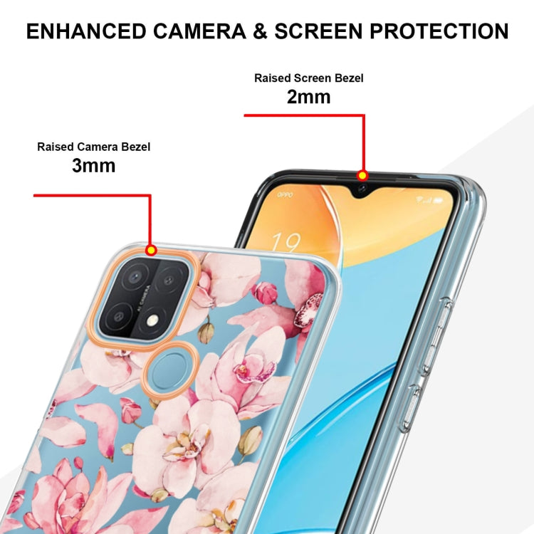 For OPPO A15 / A15S Flowers and Plants Series IMD TPU Phone Case