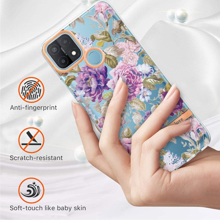For OPPO A15 / A15S Flowers and Plants Series IMD TPU Phone Case