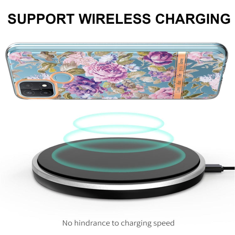 For OPPO A15 / A15S Flowers and Plants Series IMD TPU Phone Case