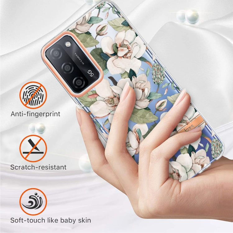 For OPPO A55 5G / A53S 5G / A54 4G / A16 / A54S 4G Flowers and Plants Series IMD TPU Phone Case