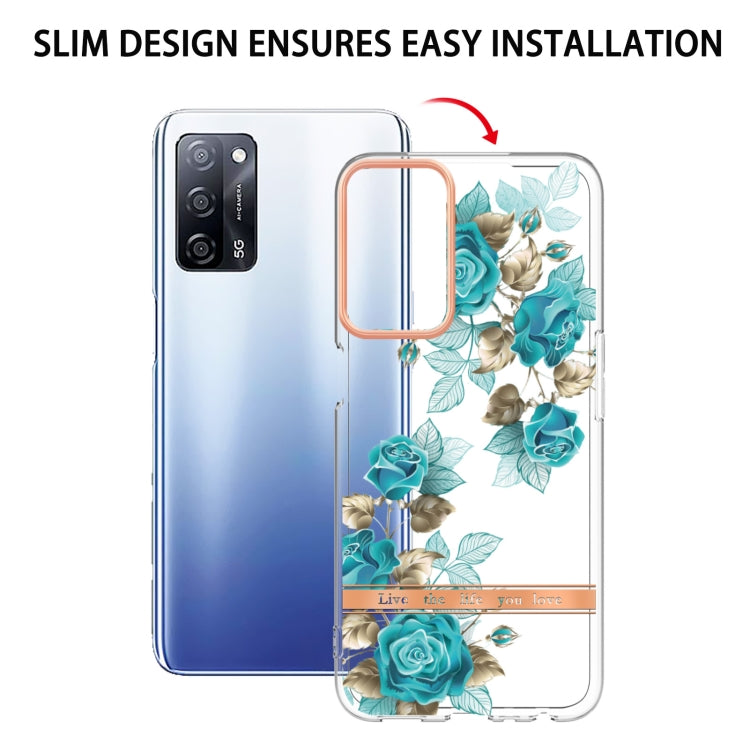 For OPPO A55 5G / A53S 5G / A54 4G / A16 / A54S 4G Flowers and Plants Series IMD TPU Phone Case