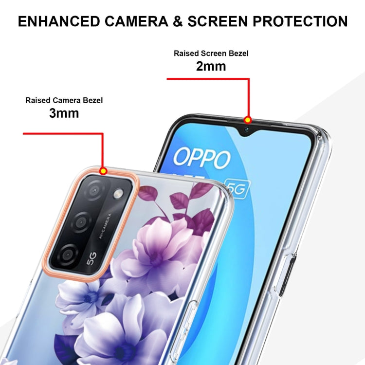 For OPPO A55 5G / A53S 5G / A54 4G / A16 / A54S 4G Flowers and Plants Series IMD TPU Phone Case