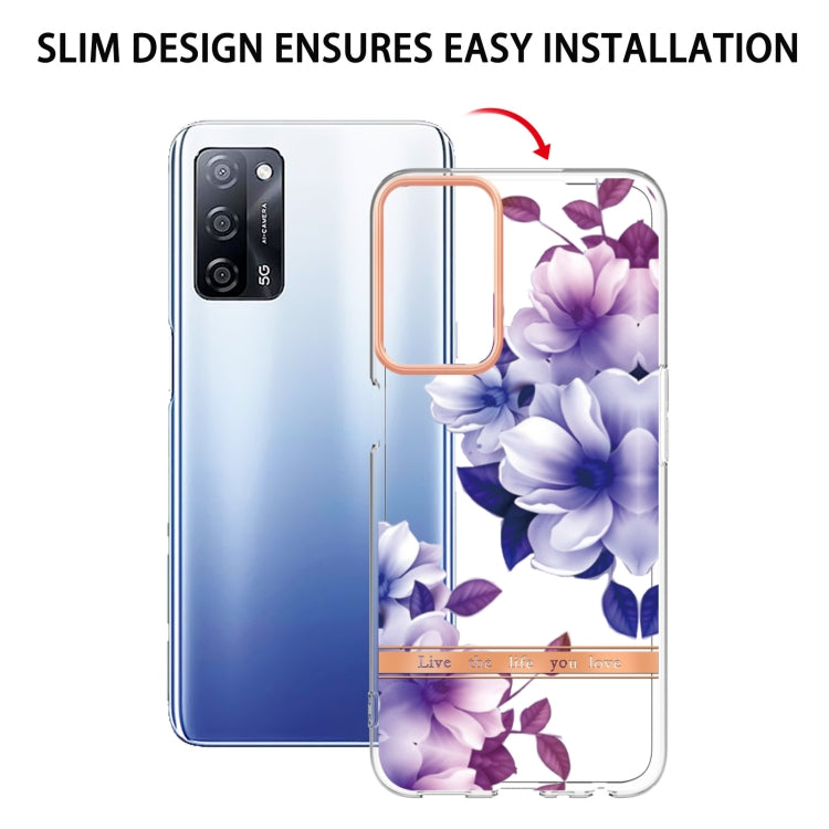 For OPPO A55 5G / A53S 5G / A54 4G / A16 / A54S 4G Flowers and Plants Series IMD TPU Phone Case