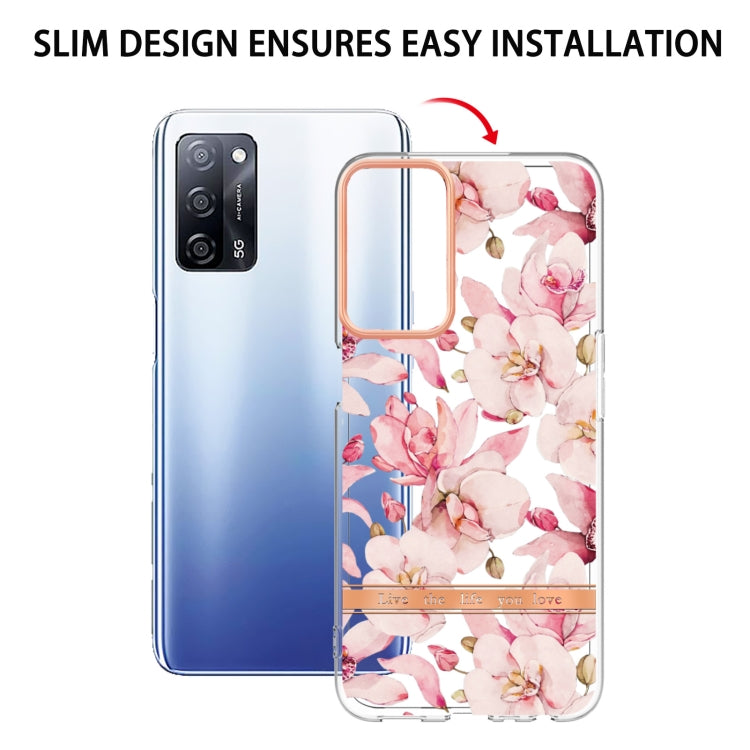 For OPPO A55 5G / A53S 5G / A54 4G / A16 / A54S 4G Flowers and Plants Series IMD TPU Phone Case
