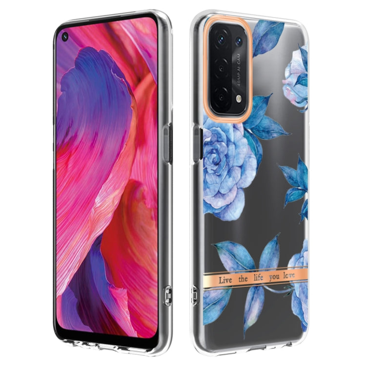 For OPPO A74 5G / A93 5G / A54 5G / A93S 5G Flowers and Plants Series IMD TPU Phone Case
