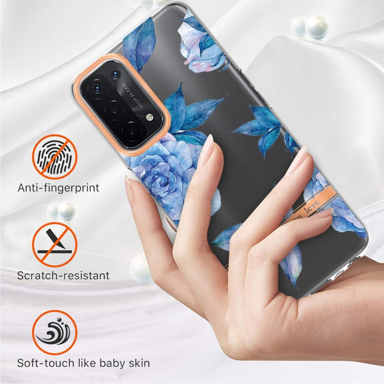 For OPPO A74 5G / A93 5G / A54 5G / A93S 5G Flowers and Plants Series IMD TPU Phone Case