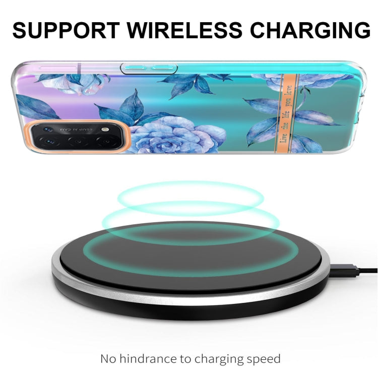 For OPPO A74 5G / A93 5G / A54 5G / A93S 5G Flowers and Plants Series IMD TPU Phone Case