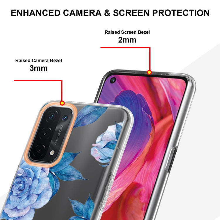 For OPPO A74 5G / A93 5G / A54 5G / A93S 5G Flowers and Plants Series IMD TPU Phone Case