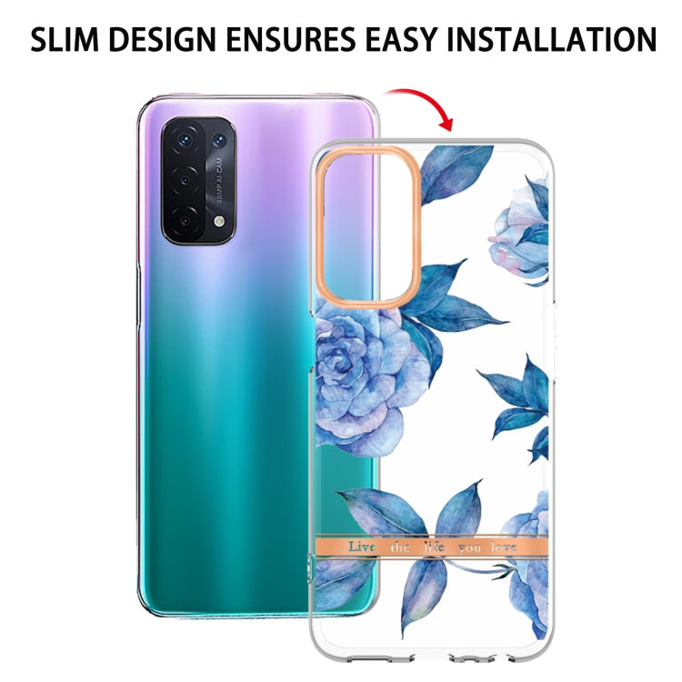 For OPPO A74 5G / A93 5G / A54 5G / A93S 5G Flowers and Plants Series IMD TPU Phone Case