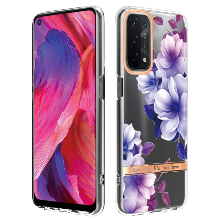 For OPPO A74 5G / A93 5G / A54 5G / A93S 5G Flowers and Plants Series IMD TPU Phone Case