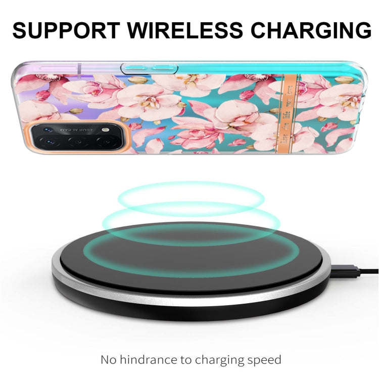 For OPPO A74 5G / A93 5G / A54 5G / A93S 5G Flowers and Plants Series IMD TPU Phone Case