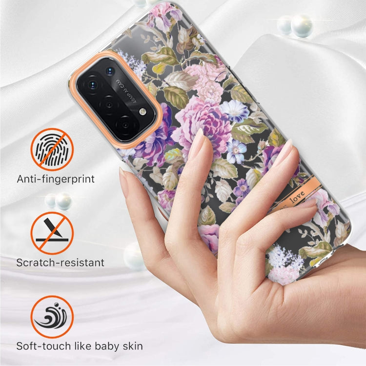 For OPPO A74 5G / A93 5G / A54 5G / A93S 5G Flowers and Plants Series IMD TPU Phone Case