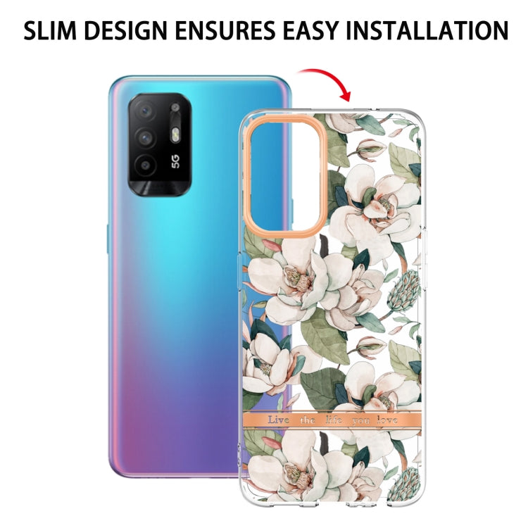 For OPPO A94 5G Flowers and Plants Series IMD TPU Phone Case