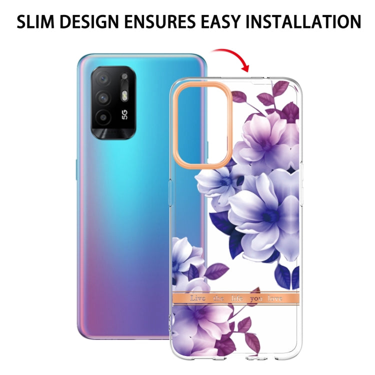 For OPPO A94 5G Flowers and Plants Series IMD TPU Phone Case