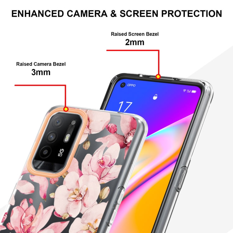 For OPPO A94 5G Flowers and Plants Series IMD TPU Phone Case