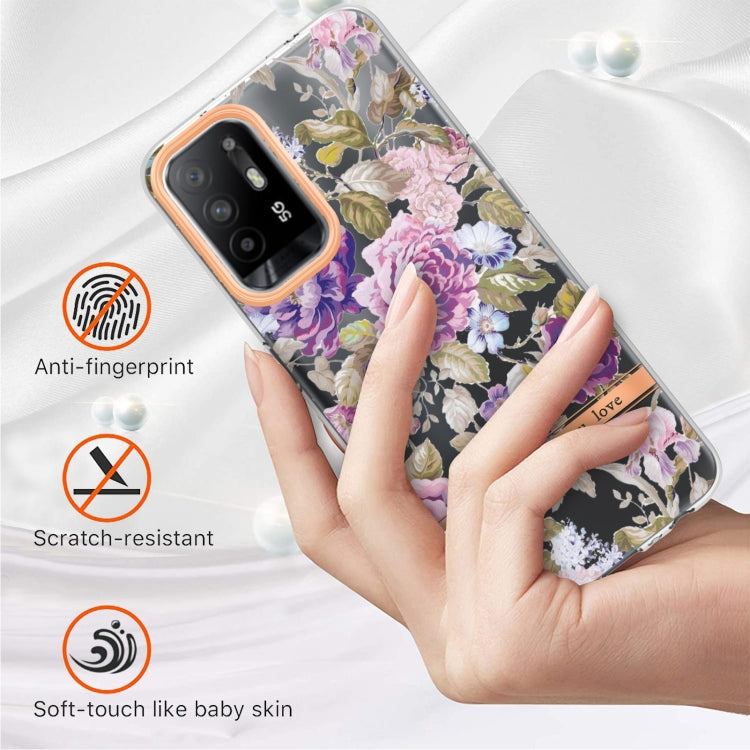 For OPPO A94 5G Flowers and Plants Series IMD TPU Phone Case
