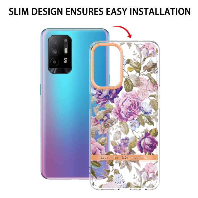 For OPPO A94 5G Flowers and Plants Series IMD TPU Phone Case