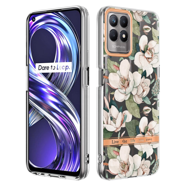 For OPPO Realme 8i Flowers and Plants Series IMD TPU Phone Case