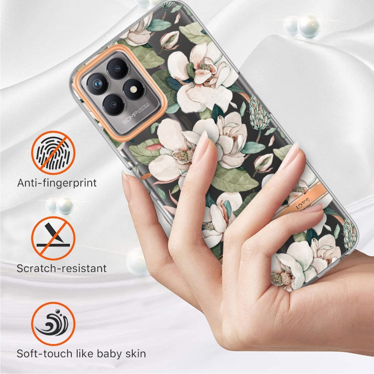 For OPPO Realme 8i Flowers and Plants Series IMD TPU Phone Case