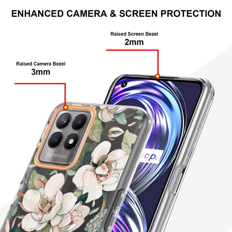 For OPPO Realme 8i Flowers and Plants Series IMD TPU Phone Case