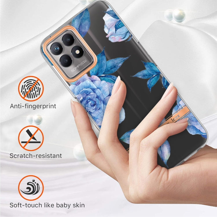 For OPPO Realme 8i Flowers and Plants Series IMD TPU Phone Case