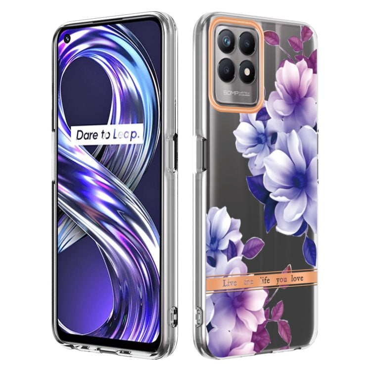 For OPPO Realme 8i Flowers and Plants Series IMD TPU Phone Case