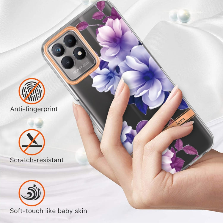 For OPPO Realme 8i Flowers and Plants Series IMD TPU Phone Case