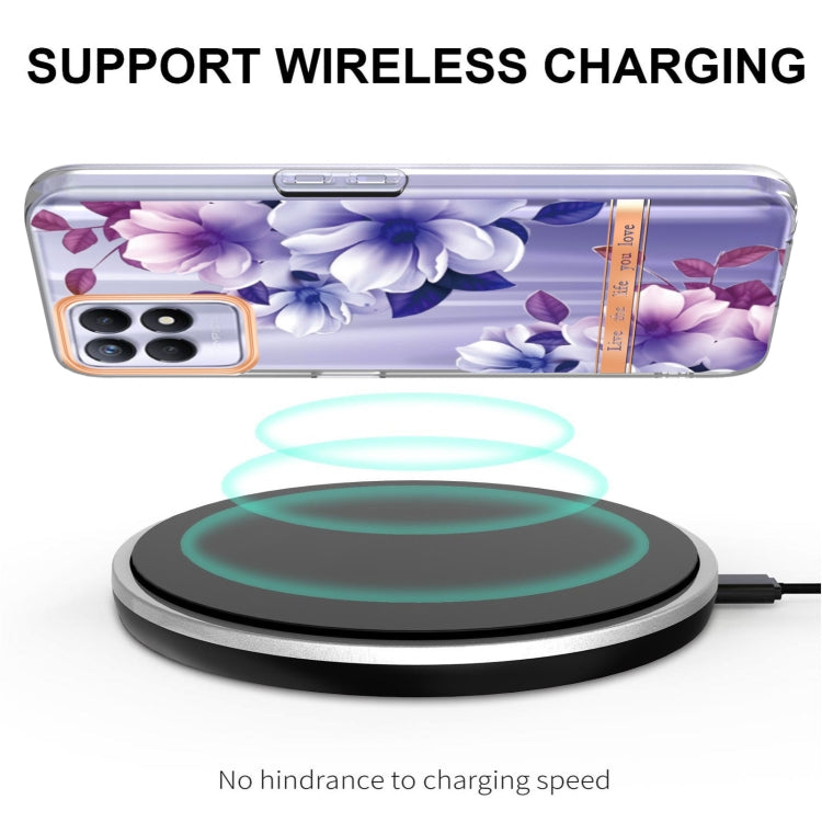 For OPPO Realme 8i Flowers and Plants Series IMD TPU Phone Case