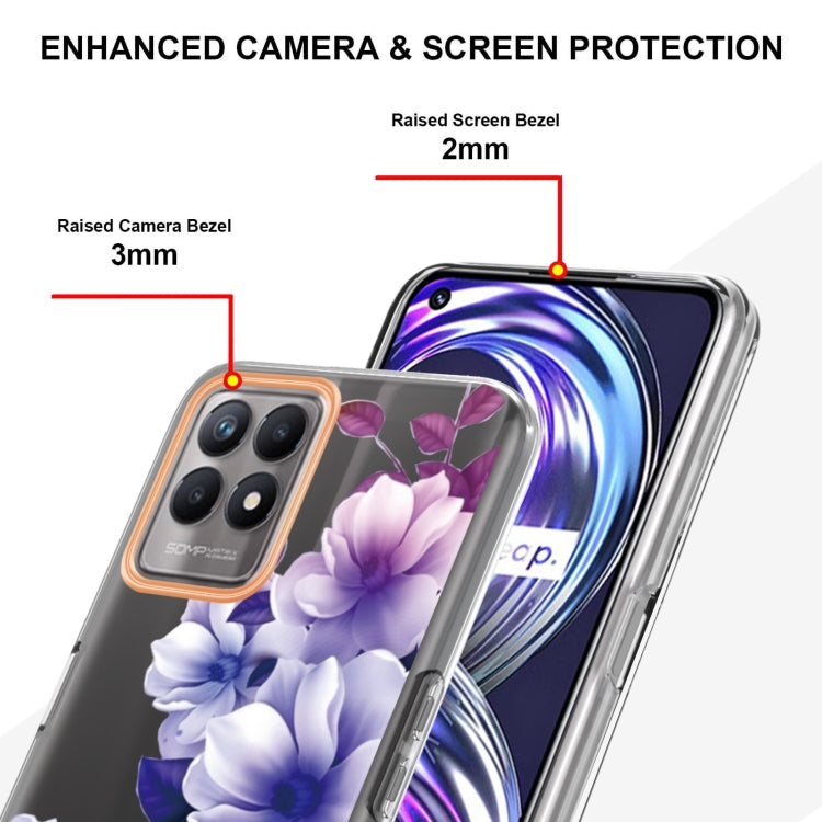For OPPO Realme 8i Flowers and Plants Series IMD TPU Phone Case