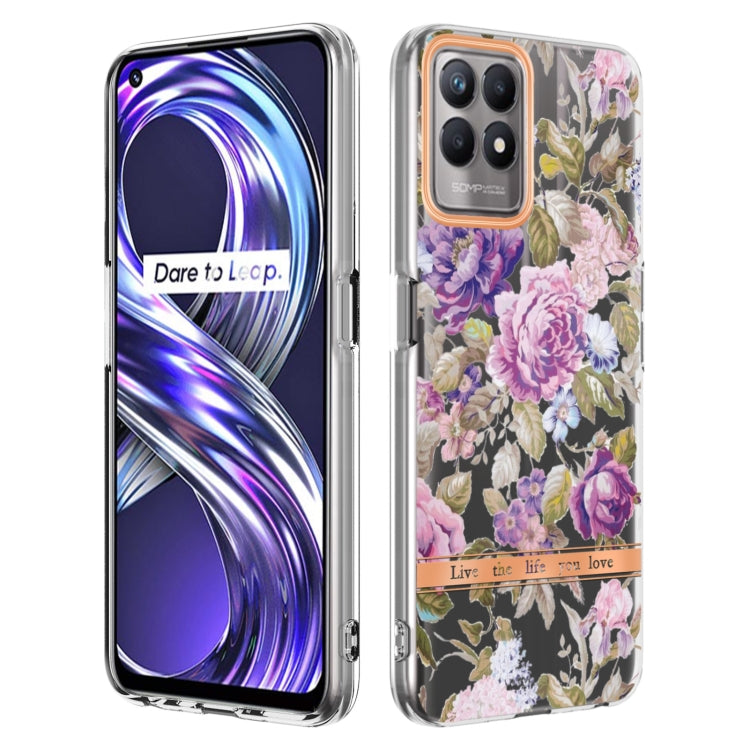 For OPPO Realme 8i Flowers and Plants Series IMD TPU Phone Case