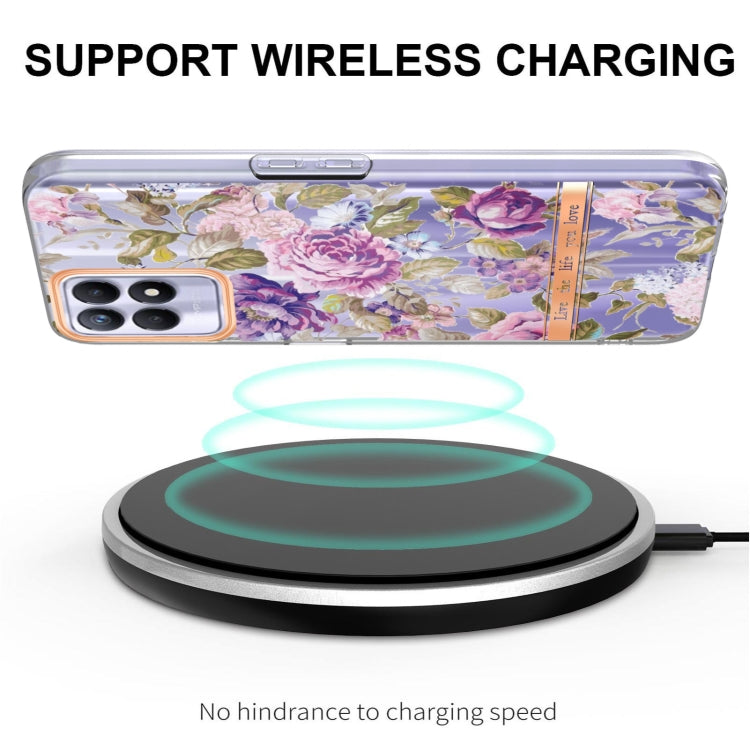 For OPPO Realme 8i Flowers and Plants Series IMD TPU Phone Case