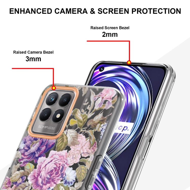 For OPPO Realme 8i Flowers and Plants Series IMD TPU Phone Case
