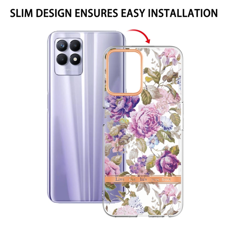 For OPPO Realme 8i Flowers and Plants Series IMD TPU Phone Case