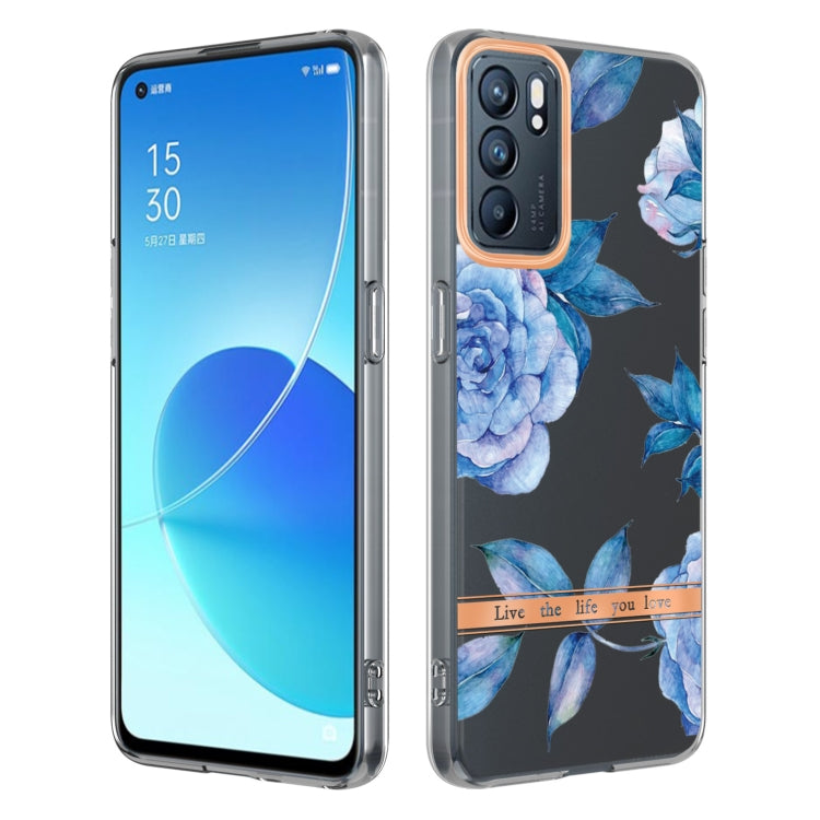 For OPPO Reno6 5G Flowers and Plants Series IMD TPU Phone Case