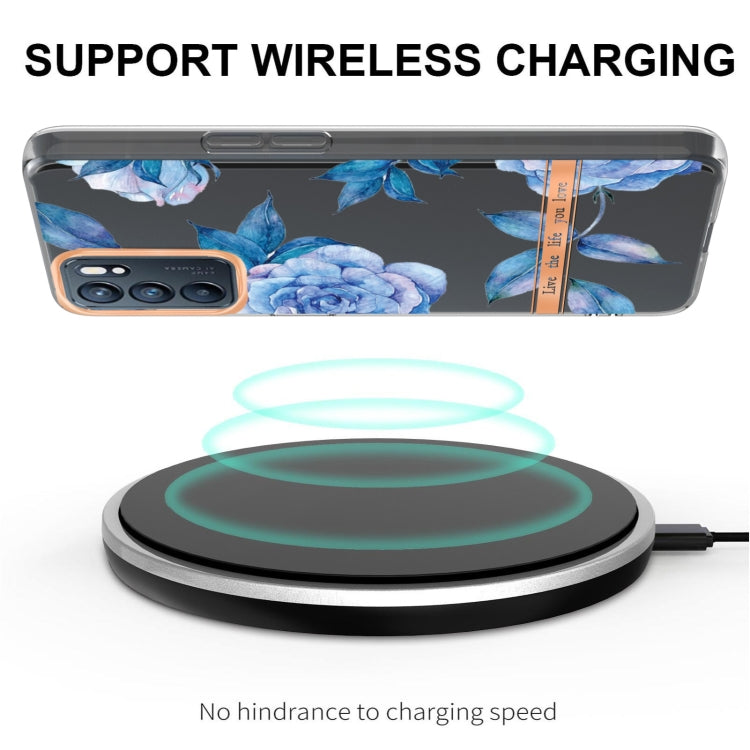 For OPPO Reno6 5G Flowers and Plants Series IMD TPU Phone Case