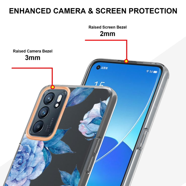 For OPPO Reno6 5G Flowers and Plants Series IMD TPU Phone Case